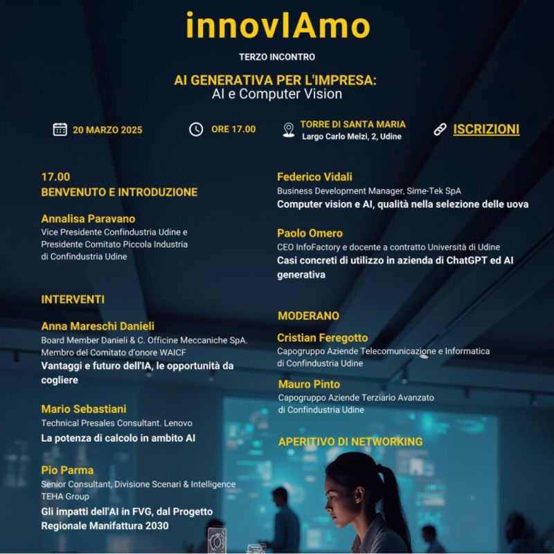 incontro di Confindustria Udine InnovIAmo