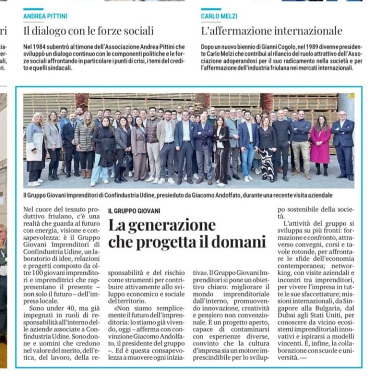 👥 Le nuove generazioni osservano, crescono e imparano: è da qui che nasce il futuro con il network di Confindustria Udine e GGI